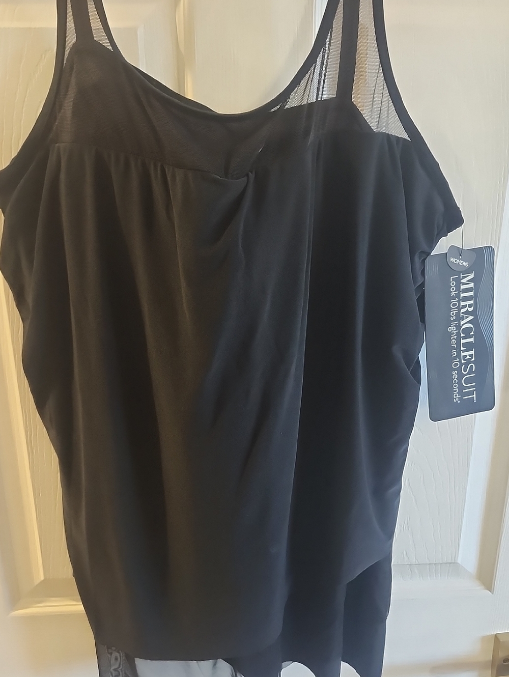 Miraclesuit Black Mesh-Trim Camisole